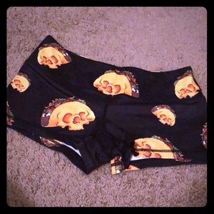 Feed me fight me taco shorts